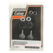 Colony License Plate Mount Kit. Buttonhead. Chrome – Universal