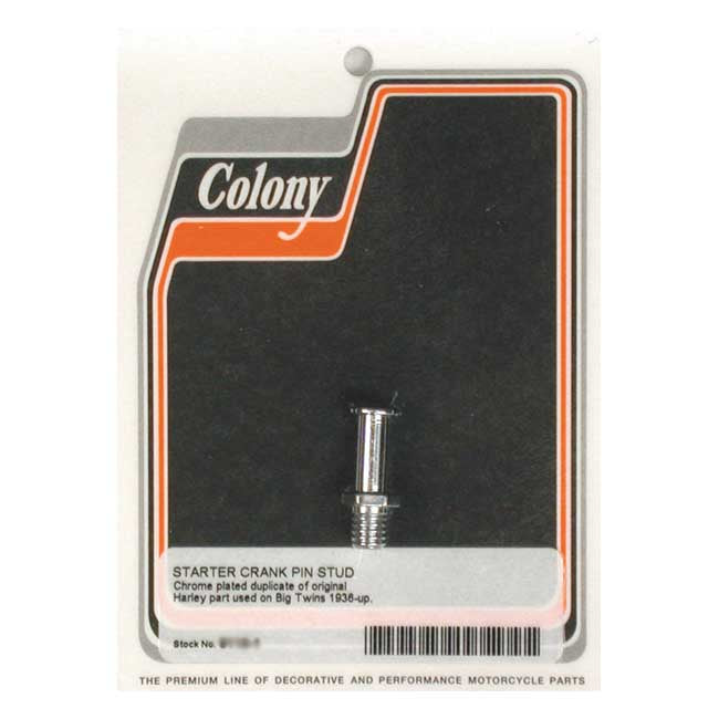Colony Kickstart Return Spring Stud. Chrome – 1936–1986 4-Speed Big Twin with…