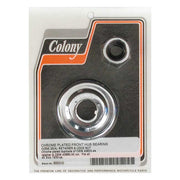 Colony Wheel Bearing Cone Seal Retainer & Nut Kit. Chrome – 1930–1952 45" (750cc) Solo Flathead