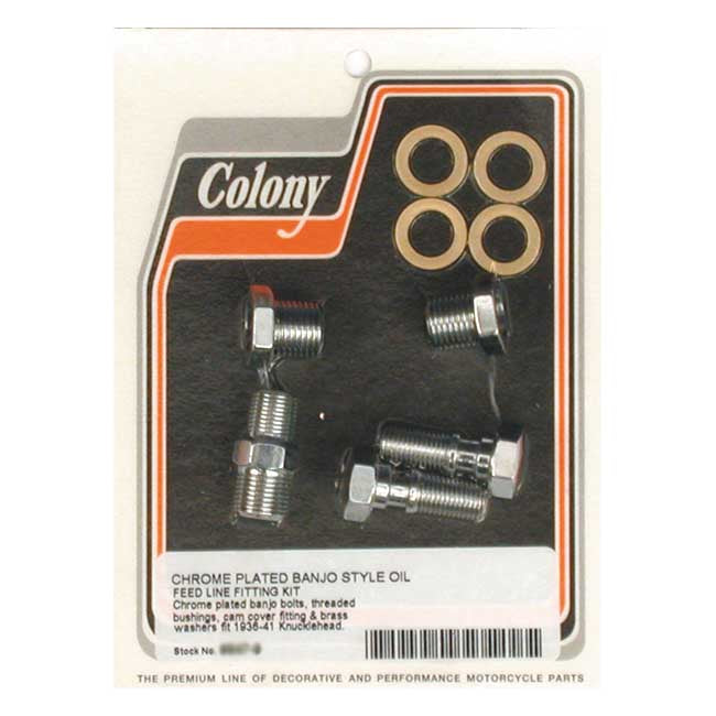 Colony Knuckle Banjo Style Rocker Cover Oil Feed Fittings – 1936–1941 Knucklehead
