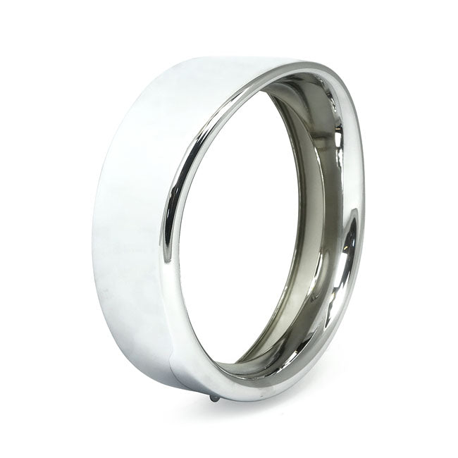 MCS Recessed Trim Ring with Visor. 7" Headlamp. Chrome – 1994–2017 FLS/S/TF/TFB/TFBS; FLSTN…