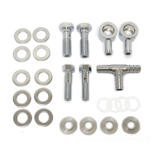 MCS Air Cleaner Breather Bolt & Banjo Kit – 1993–2025 B.T.; 2017–2025 Trikes…