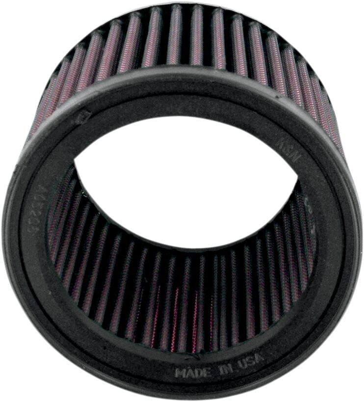 K & N High-Flow Air Filter Black Red Rubber