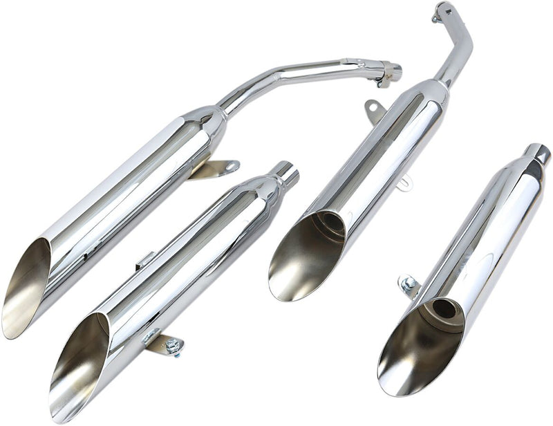 Cobra Slip-On Mufflers Straight Can Pair