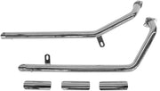 Cobra Drag Pipes Exhaust System Chrome Staggered Full System Steel Each