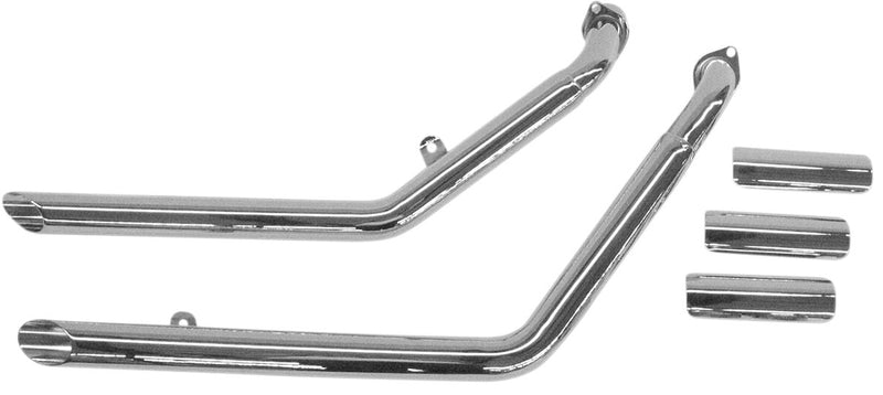 Cobra Drag Pipes Exhaust System Chrome Staggered Full System Steel Each