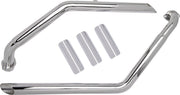 Cobra Drag Pipes Exhaust System Chrome Staggered Full System Steel Each