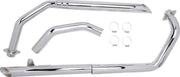 Cobra Drag Pipes Exhaust System Chrome Staggered Full System Steel Each