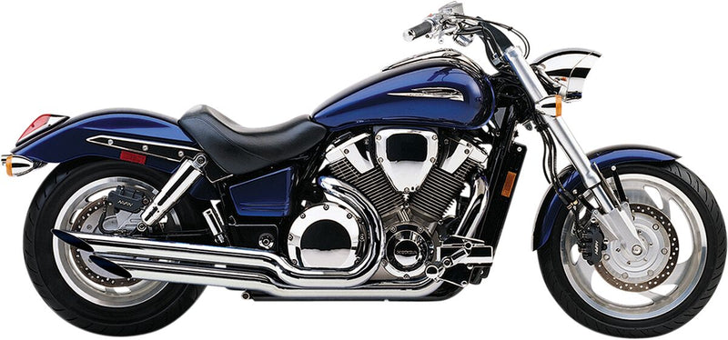 Cobra Angled Slashcut Exhaust System Chrome Upswept Full System Steel