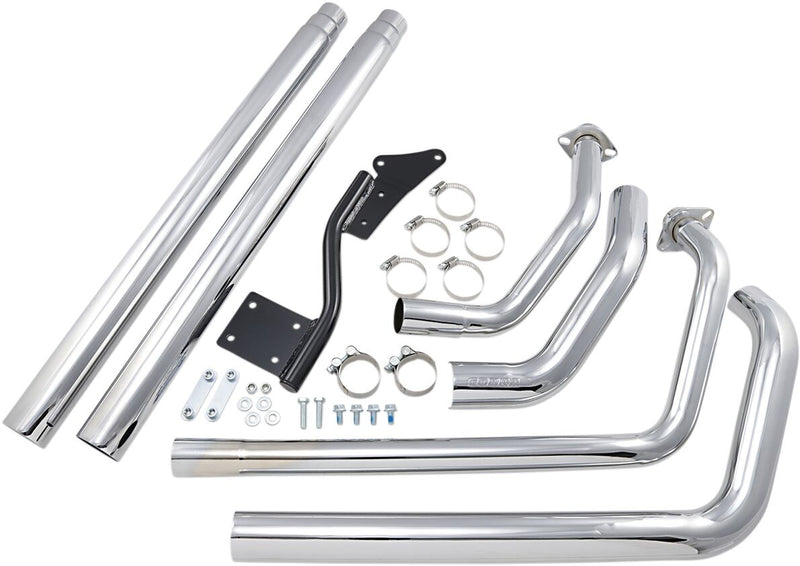 Cobra Lo-Boy Shotgun Exhaust System Chrome Straight Full System Each