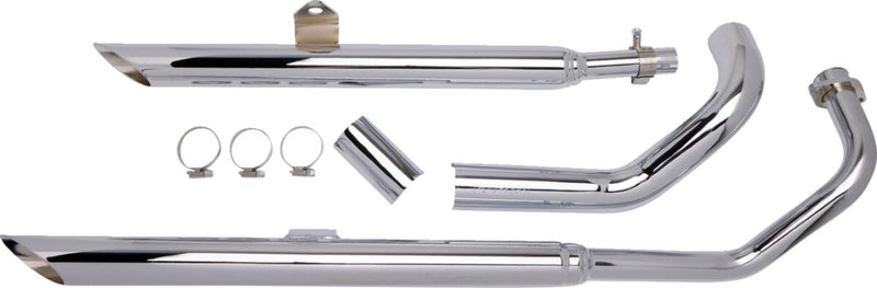 Cobra Drag Pipes Exhaust System Chrome Staggered Full System Steel Each