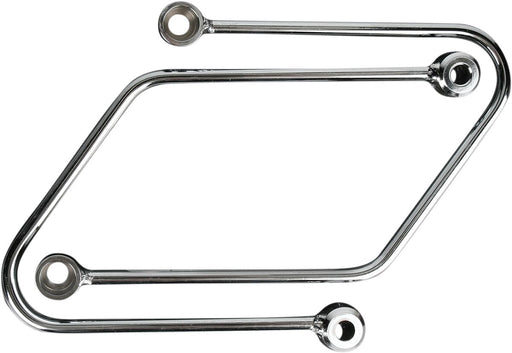Cobra Saddlebag Protectors and Supports for Honda Saddlebag Support Chrome Silver Steel Kit
