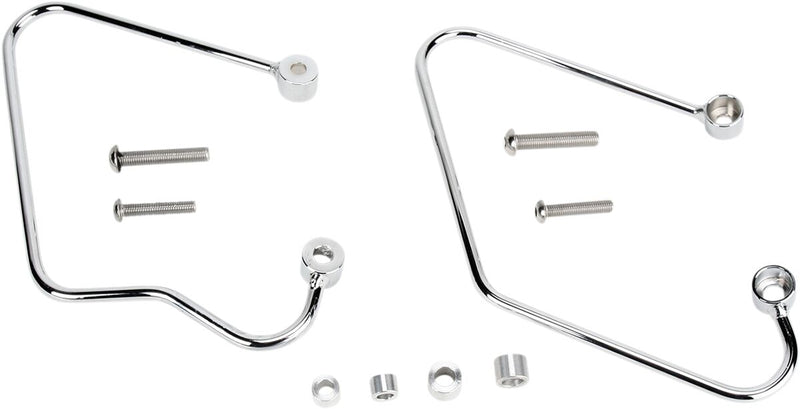 Cobra Saddlebag Protectors and Supports for Honda Saddlebag Support Chrome Silver Steel Kit