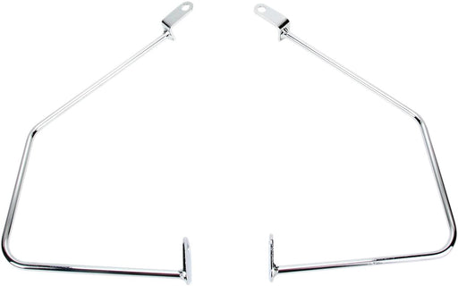 Cobra Saddlebag Protectors and Supports for Suzuki Saddlebag Support Chrome Silver Steel Kit