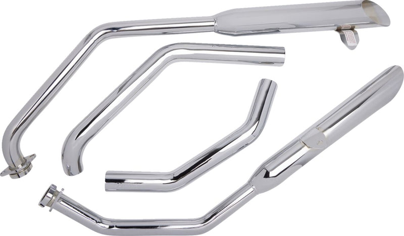 Cobra Classic Exhaust System Chrome Staggered Straight Full System Steel Each