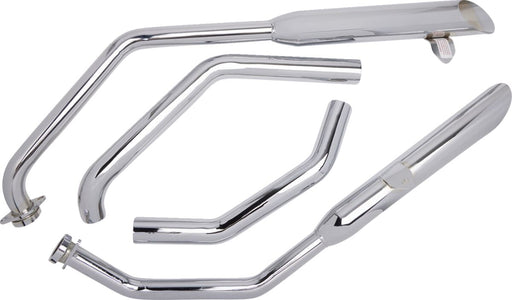 Cobra Classic Exhaust System Chrome Staggered Straight Full System Steel Each