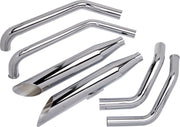 Cobra Classic Deluxe Exhaust System Chrome Staggered Straight Full System Steel Each