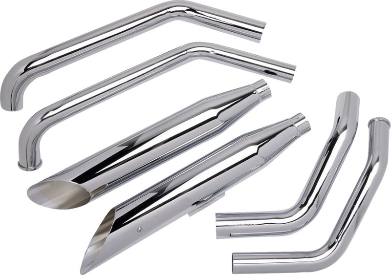 Cobra Classic Deluxe Exhaust System Chrome Staggered Straight Full System Steel Each