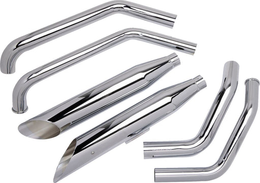 Cobra Classic Deluxe Exhaust System Chrome Staggered Straight Full System Steel Each