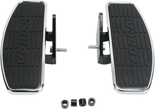 Cobra Classic Floorboard Kit Black Chrome Rubber Steel