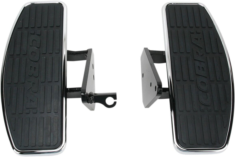 Cobra Classic Floorboard Kit Black Chrome Rubber Steel