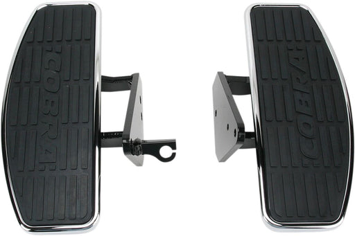 Cobra Classic Floorboard Kit Black Chrome Rubber Steel
