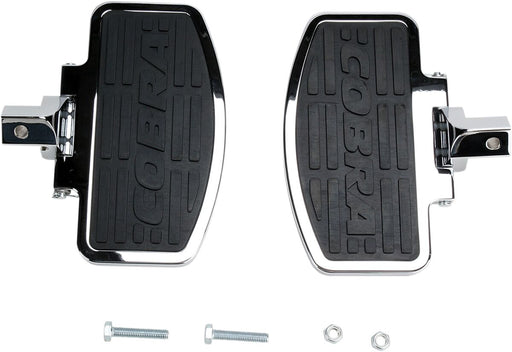 Cobra Classic Floorboard Kit Black Chrome Rubber Steel