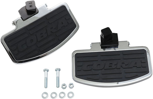 Cobra Classic Floorboard Kit Black Chrome Billet Aluminium Rubber