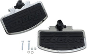 Cobra Classic Floorboard Kit Black Chrome Billet Aluminium Rubber