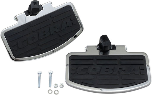 Cobra Classic Floorboard Kit Black Chrome Billet Aluminium Rubber