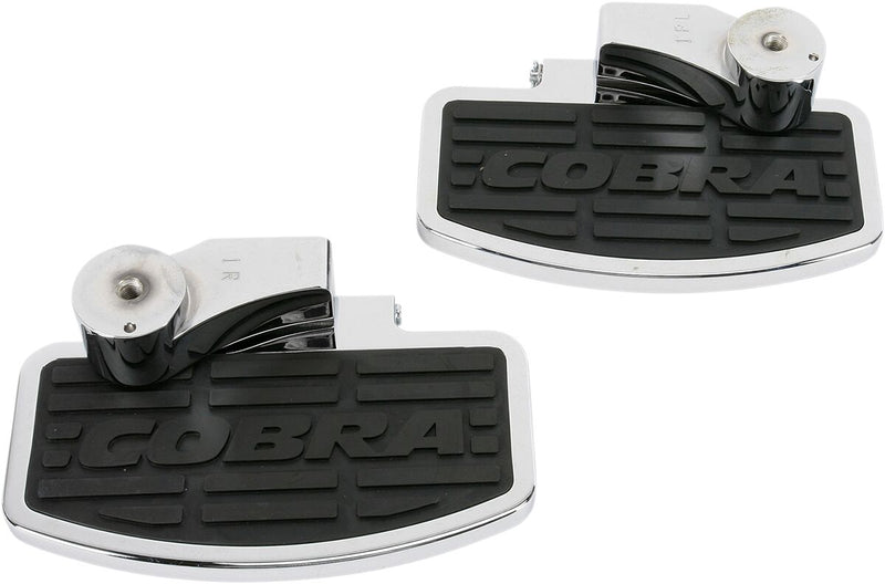 Cobra Classic Floorboard Kit Black Chrome Billet Aluminium Rubber