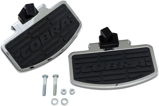 Cobra Classic Floorboard Kit Black Chrome Billet Aluminium Rubber