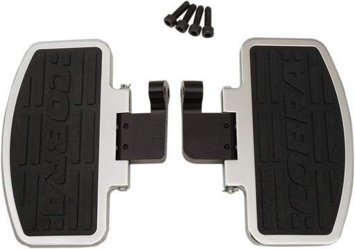 Cobra Classic Floorboard Kit Black Chrome Billet Aluminium Rubber
