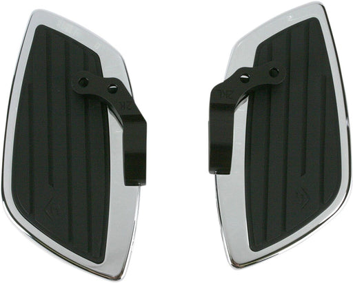 Cobra Swept Floorboard Kit Black Chrome Rubber Steel