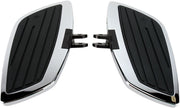 Cobra Swept Floorboard Kit Black Chrome Rubber Steel