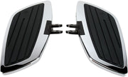 Cobra Swept Floorboard Kit Black Chrome Rubber Steel