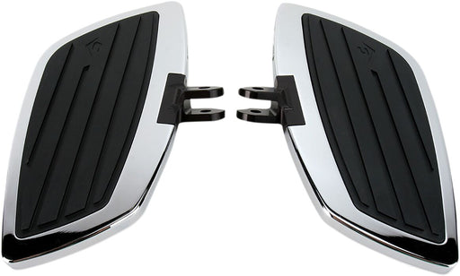 Cobra Swept Floorboard Kit Black Chrome Rubber Steel