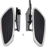 Cobra Swept Floorboard Kit Black Chrome Rubber Steel