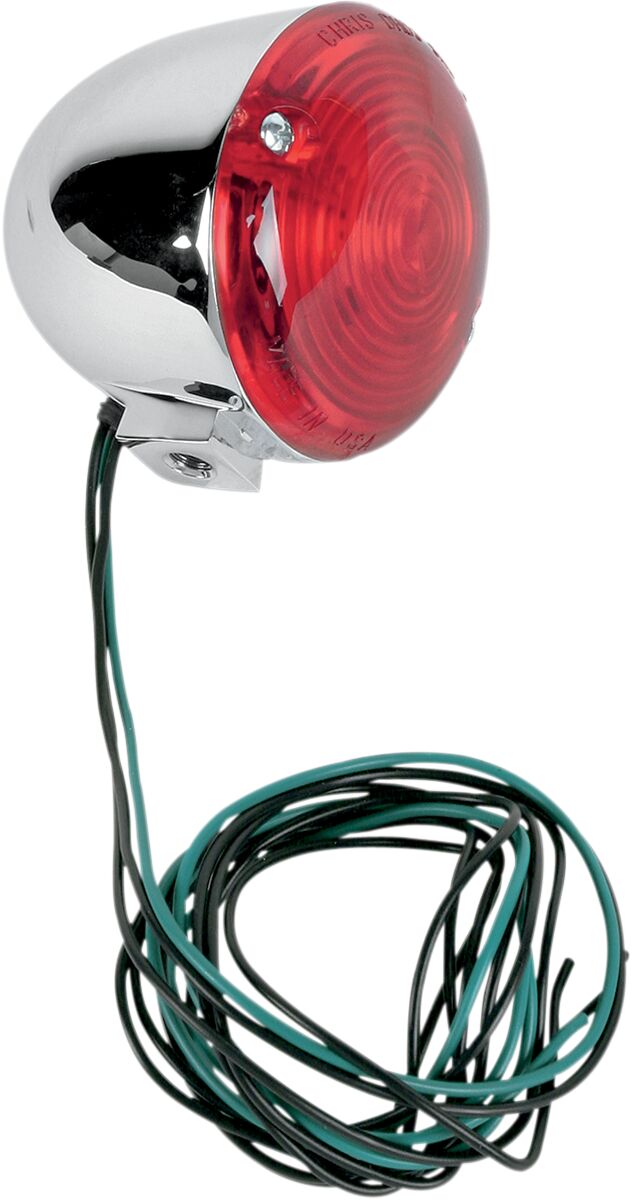 Chris Products Flat Lens Turn Signal-Double Filament/Red Lens for Various Harley-Davidsons (See Fitment List)