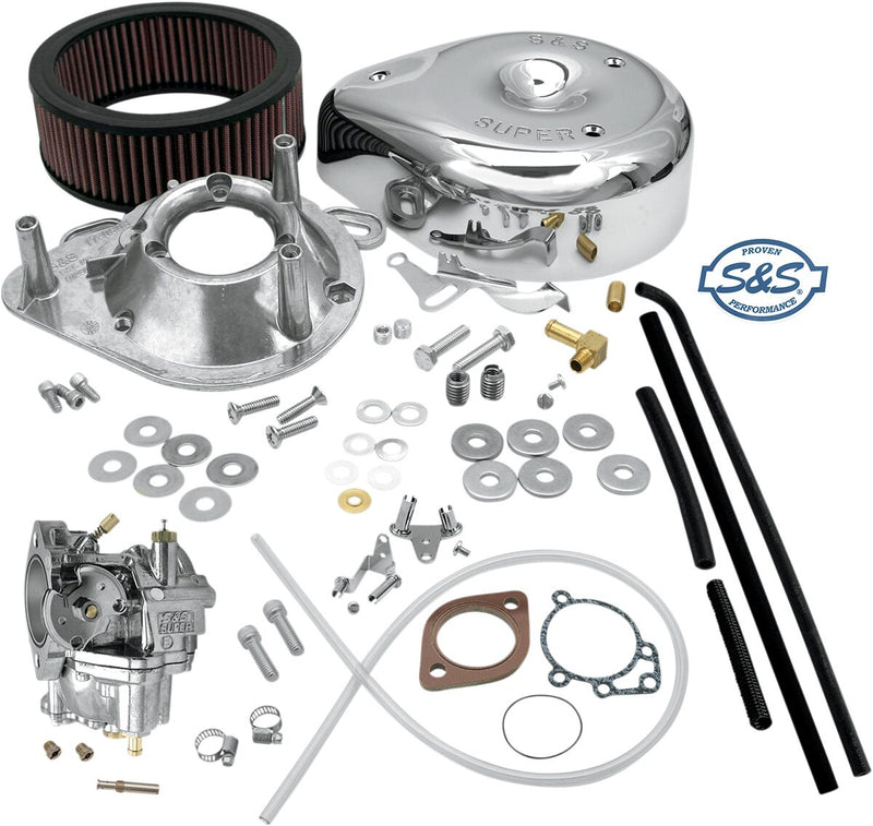 S&S Cycle Super E Carburetor Kit without Manifold Chrome Silver
