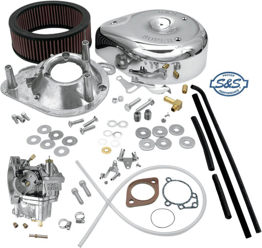 S&S Cycle Super E Carburetor Kit without Manifold Chrome Silver
