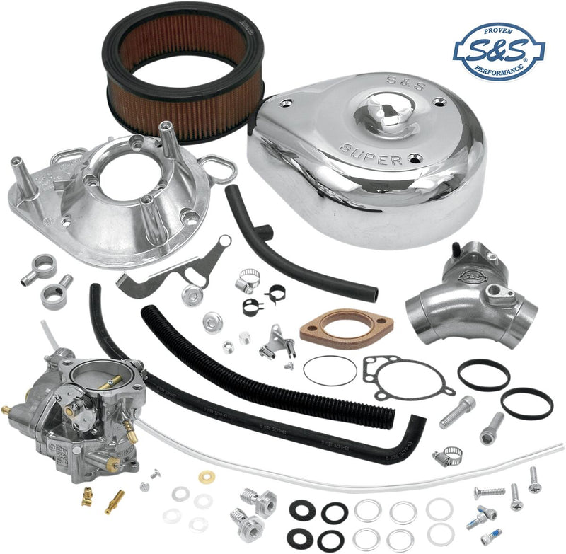 S&S Cycle Super G Carburetor Kit Chrome Natural Silver