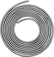 Drag Specialties Stainless Steel Braided Hose Silver Fuel Oil
