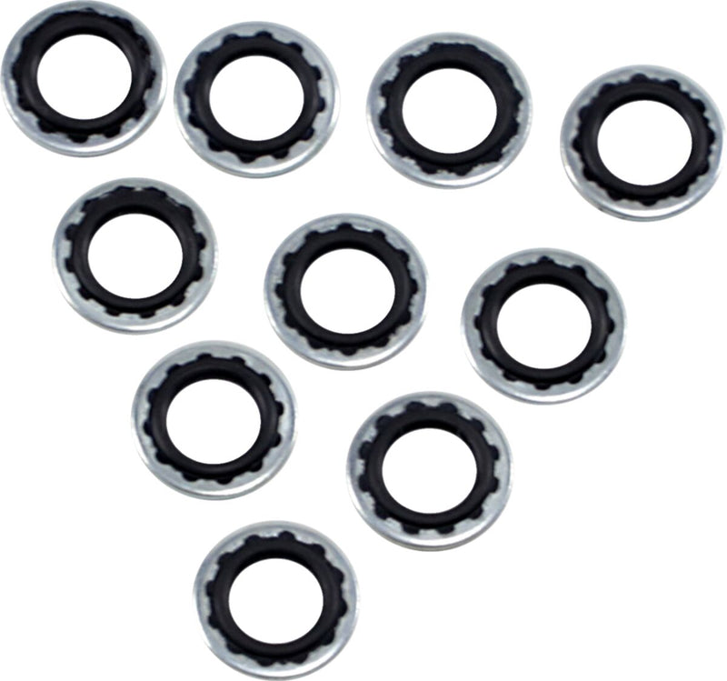 Drag Specialties Banjo Bolt Sealing Washers Silver 10 mm (3/8") Aluminium 10 Pack