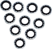 Drag Specialties Banjo Bolt Sealing Washers Silver 10 mm (3/8") Aluminium 10 Pack - 348014