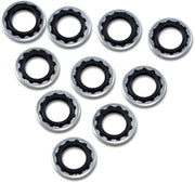 Drag Specialties Banjo Bolt Sealing Washers Silver 10 mm (3/8") Aluminium 10 Pack - 348014