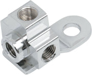 Drag Specialties Brake Line T-Junction Fitting Chrome Rear Junction Block Stainless Steel