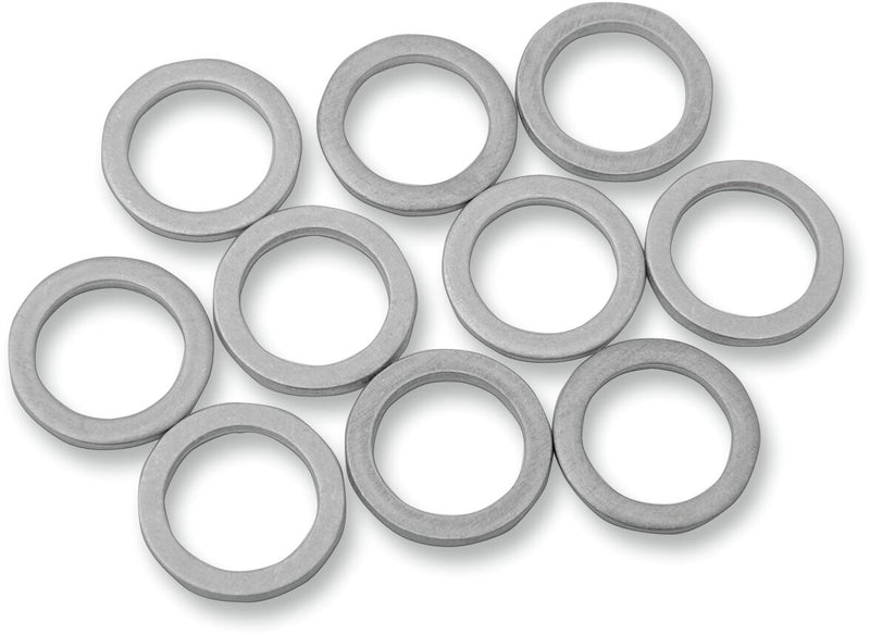 Drag Specialties Aluminium Crush Washers Chrome 3/8'' (10 mm) Brake Line 10 Pack