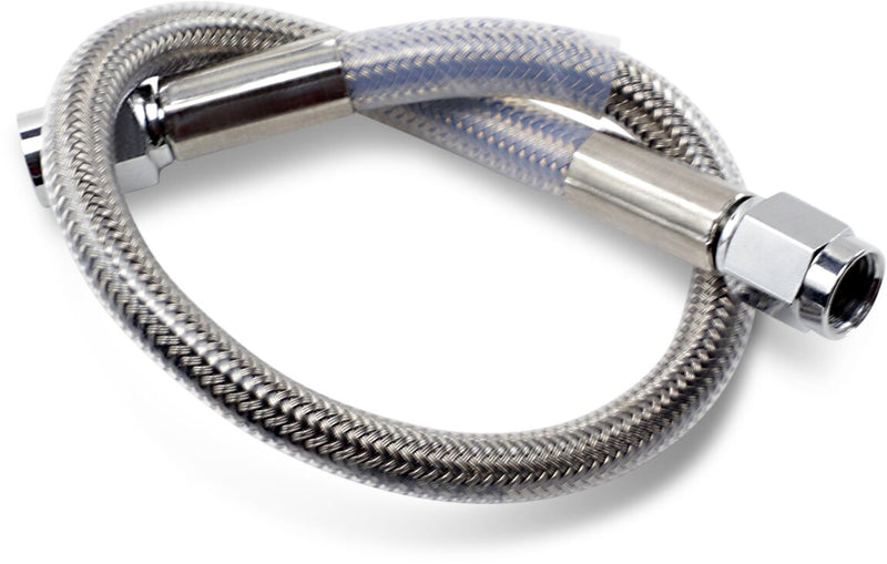 Drag Specialties Universal Brake Line Clear-Coated Silver Front Rear Stainless Steel