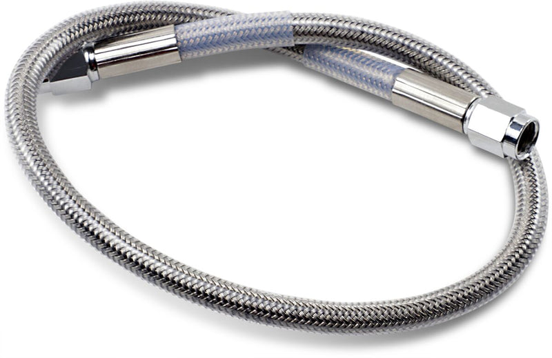 Drag Specialties Universal Brake Line Clear-Coated Silver Front Rear Stainless Steel